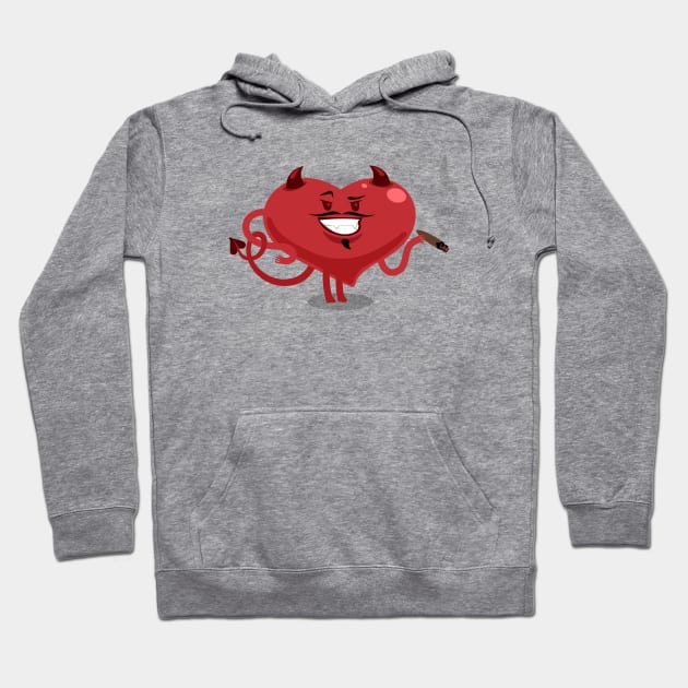 Valentines heart evil Hoodie by Voysla